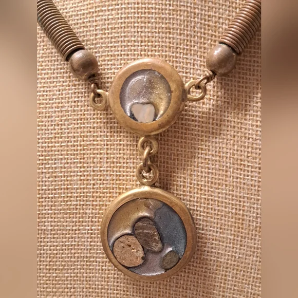 Brass Agate Resin Choker - Picture 2 of 5